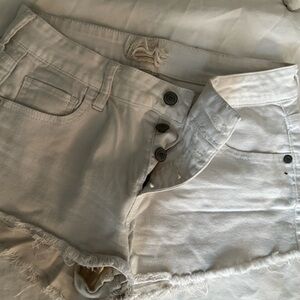 Altar’d State White denim cutoff shorts
